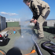 Recherche de fuite avec fumigène à Nice Mars 2014 