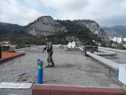Détection de fuite avec gaz traceur  sur toiture de 700m² à Saint André La Roche