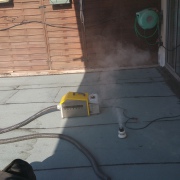 Recherche de fuite avec fumigène à Saint Laurent du Var  Juillet 2016